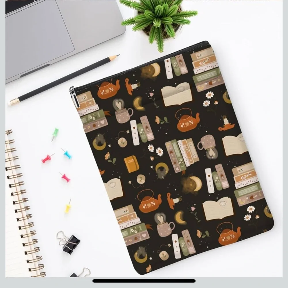 Bookish Patterned Pouch for book or e-reader